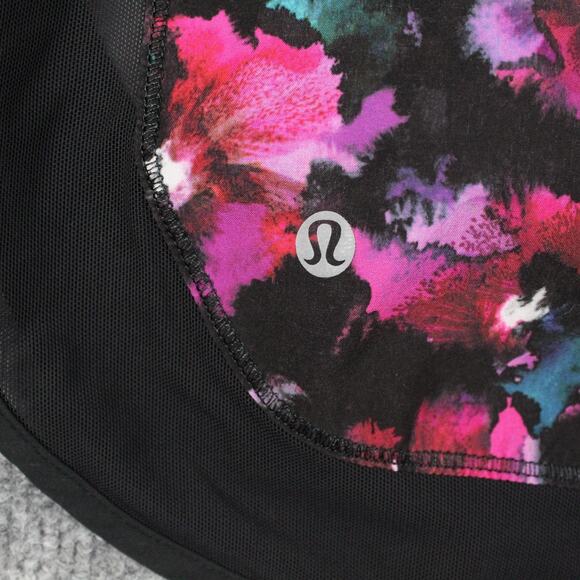 Lululemon Skirt Womens 6 Hotty Hot II Mini Midnight Bloom Black Fuschia Skort - Picture 8 of 10